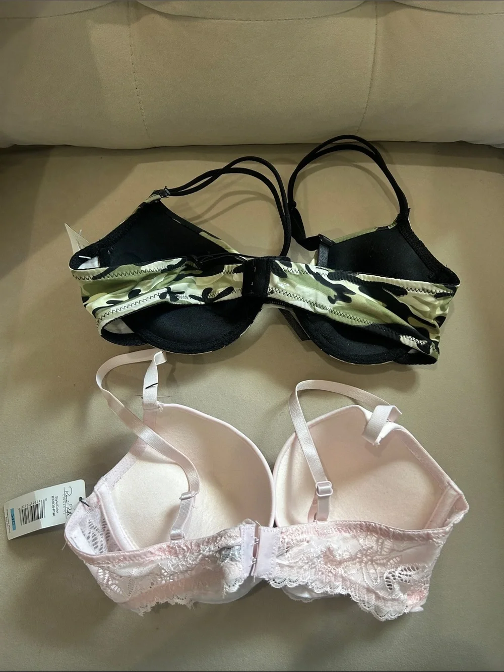 Rene Rofe Camouflage Push-Up Bra & Light Pink Lace Bra Set - Picture 5 of 7
